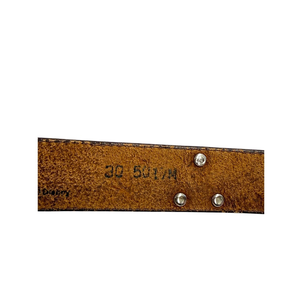 1992 Womens Brighton Disney Belt Mickey Mouse Brown Leather Medium 30 5017M - Picture 8 of 9